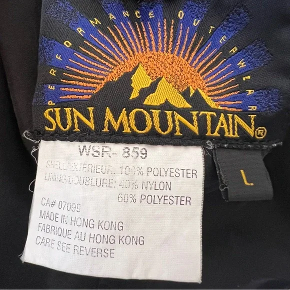 SUN MOUNTAIN Vintage Golf Windbreaker Pullover Plaid Reversible Sz Large Pockets - Picture 4 of 10